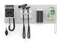 Product Image: Green Series 777 Integrated Wall System with Aneroid Sphygmomanometer, PanOptic Ophthalmoscope 1, Otoscope, Temp, Kleenspec Disp (77791-1MPX) 